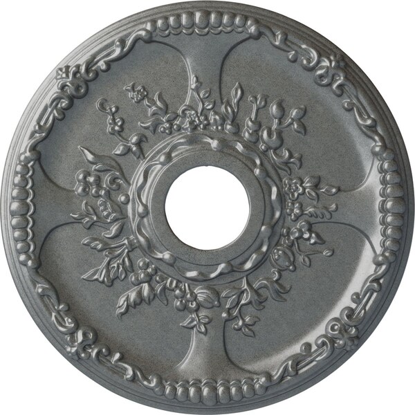 Ekena Millwork Antioch Ceiling Medallion (Fits Canopies up to 3 1/2"), 18"OD x 3 1/2"ID x 1 3/8"P, Platinum CM18SEPLS - main